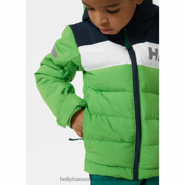 J0HV2289 dječja okomito izolirana skijaška jakna djeca Helly-Hansen ebanovina