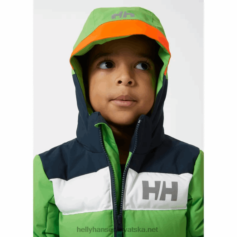 J0HV2289 dječja okomito izolirana skijaška jakna djeca Helly-Hansen ebanovina