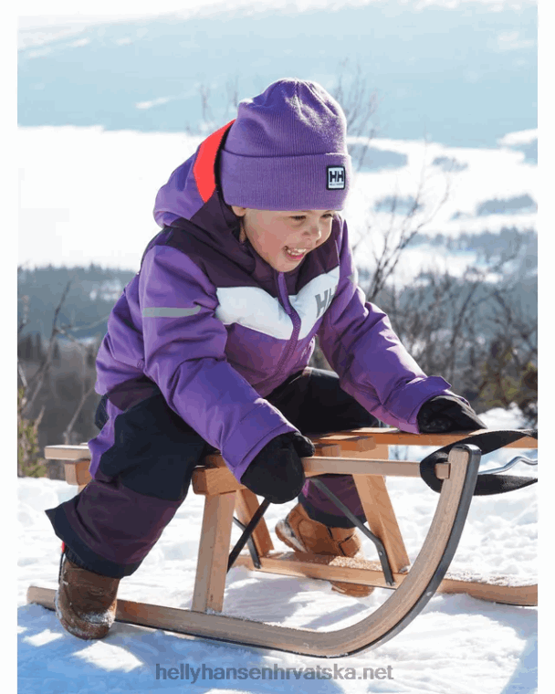 J0HV2290 dječja okomito izolirana skijaška jakna djeca Helly-Hansen djetelina