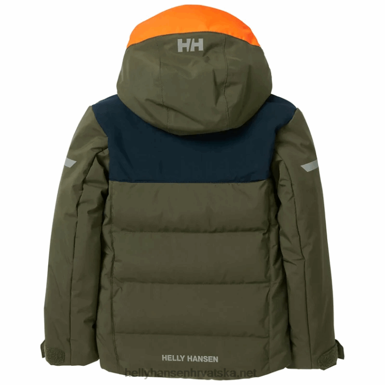 J0HV2291 dječja okomito izolirana skijaška jakna djeca Helly-Hansen smrvljena gra