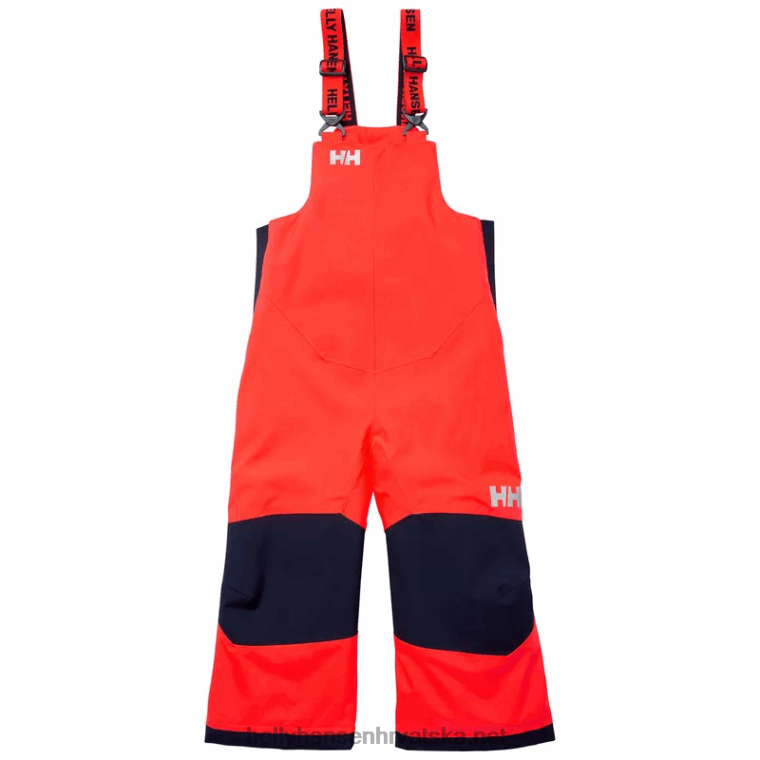 J0HV2305 dječji jahač 2 izolirana skijaška prsa djeca Helly-Hansen neon narančasta