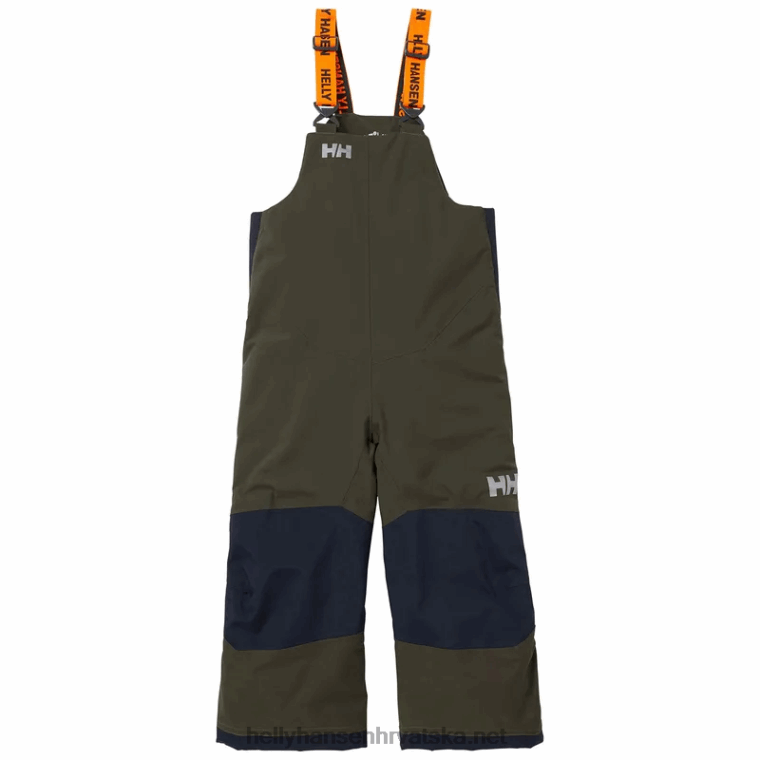 J0HV2306 dječji jahač 2 izolirana skijaška prsa djeca Helly-Hansen neonski koralj