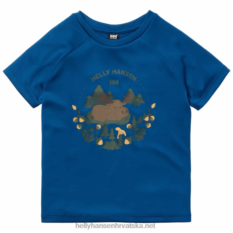J0HV2366 dječja marka majica djeca Helly-Hansen svijetlo plava