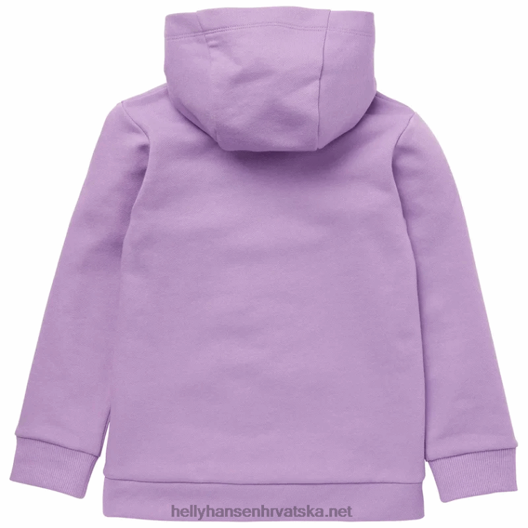 J0HV2367 dječja majica s kapuljačom s logotipom hh djeca Helly-Hansen breskva jeka/duboki fjord