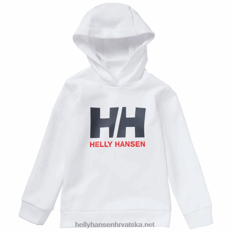 J0HV2370 dječja majica s kapuljačom s logotipom hh djeca Helly-Hansen oštro zelena
