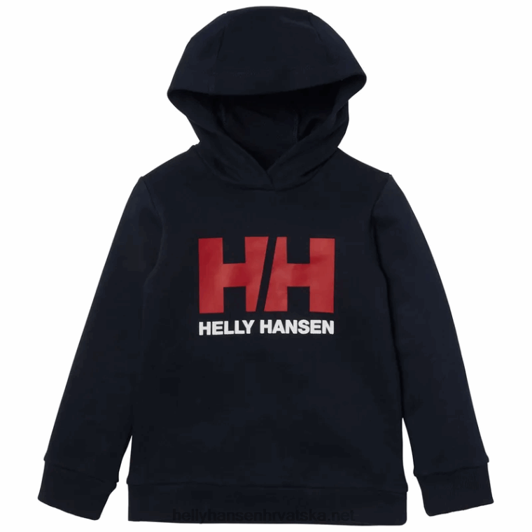 J0HV2371 dječja majica s kapuljačom s logotipom hh djeca Helly-Hansen ružičasti sorbet
