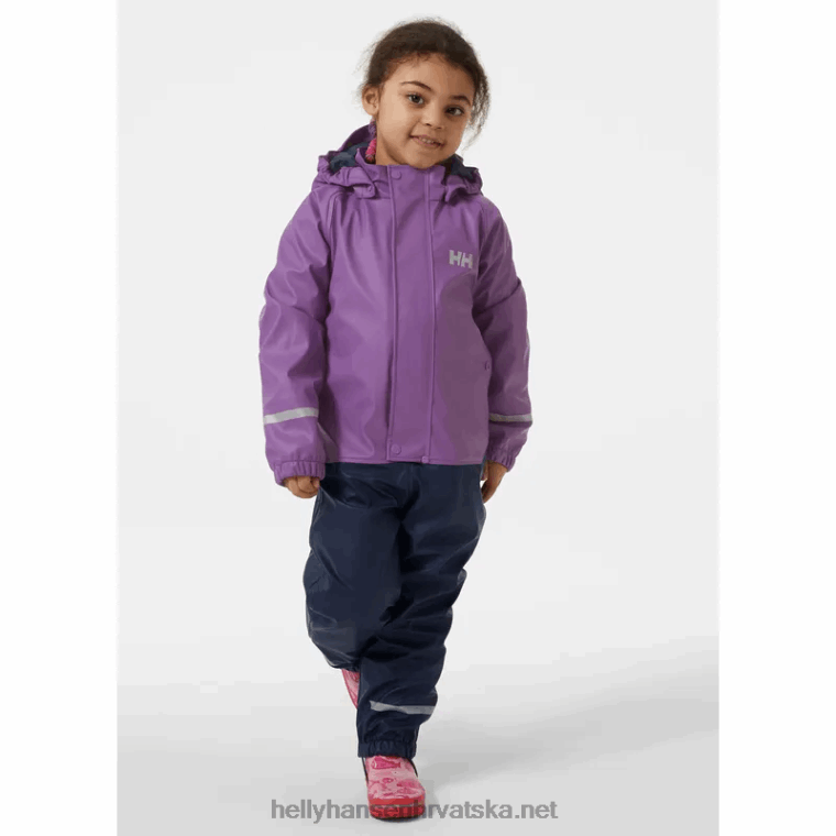 J0HV2312 dječji bergen kišni set s podstavom od flisa djeca Helly-Hansen mornarica