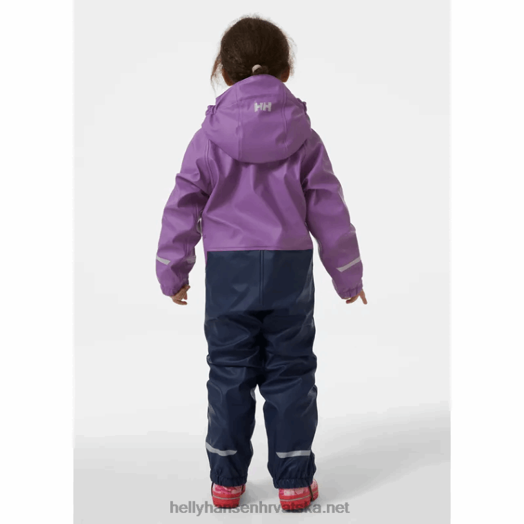 J0HV2312 dječji bergen kišni set s podstavom od flisa djeca Helly-Hansen mornarica