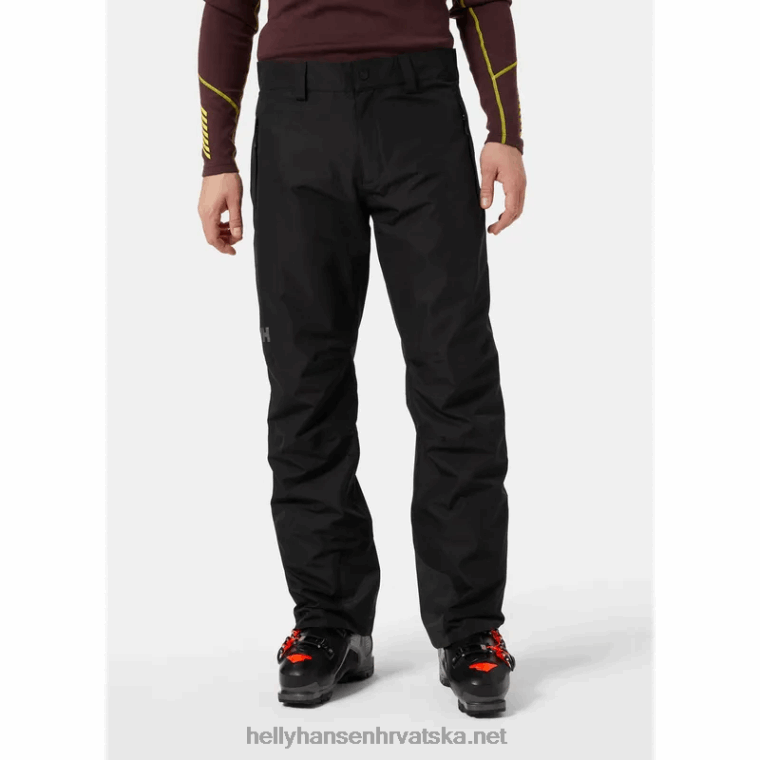 J0HV761 muške skijaške hlače s izolacijom od mećave muškarci Helly-Hansen crno