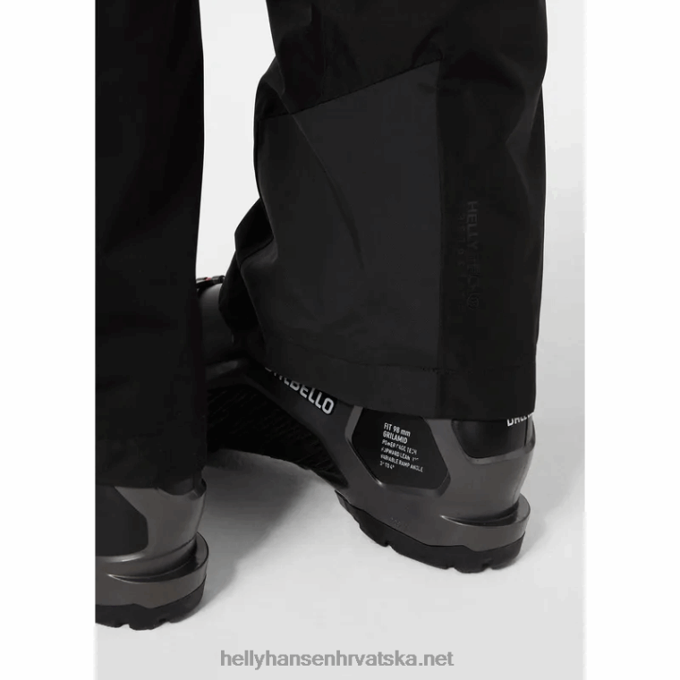 J0HV761 muške skijaške hlače s izolacijom od mećave muškarci Helly-Hansen crno