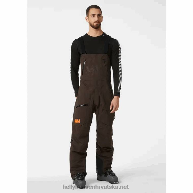 J0HV601 muške ridge infinity bib shell skijaške hlače muškarci Helly-Hansen crno