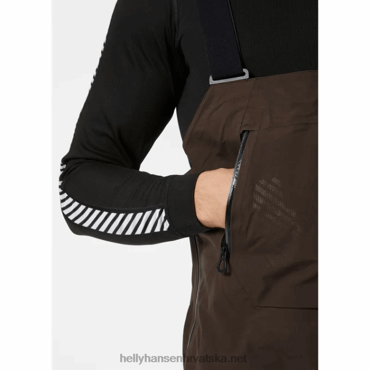 J0HV601 muške ridge infinity bib shell skijaške hlače muškarci Helly-Hansen crno