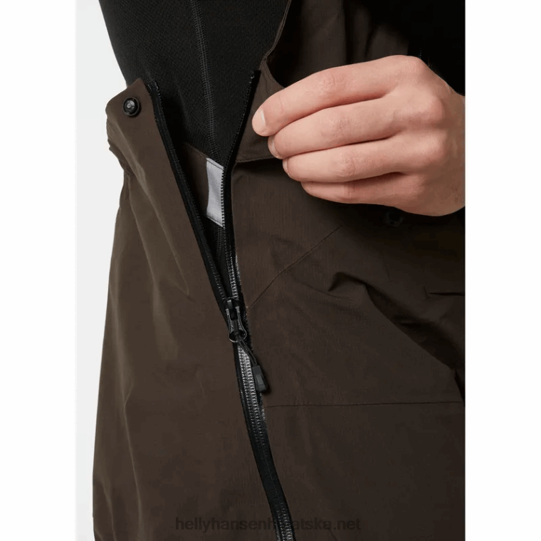 J0HV601 muške ridge infinity bib shell skijaške hlače muškarci Helly-Hansen crno