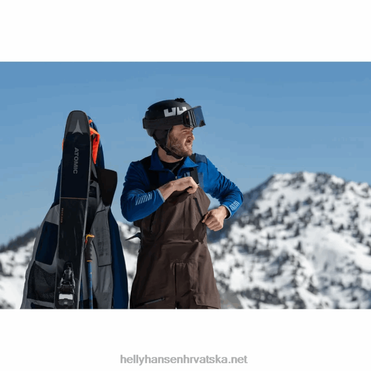 J0HV601 muške ridge infinity bib shell skijaške hlače muškarci Helly-Hansen crno