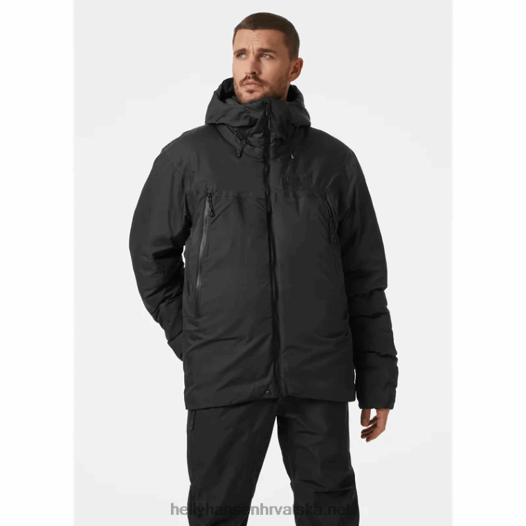 J0HV218 muška lifa pro belay izolirana jakna muškarci Helly-Hansen crno
