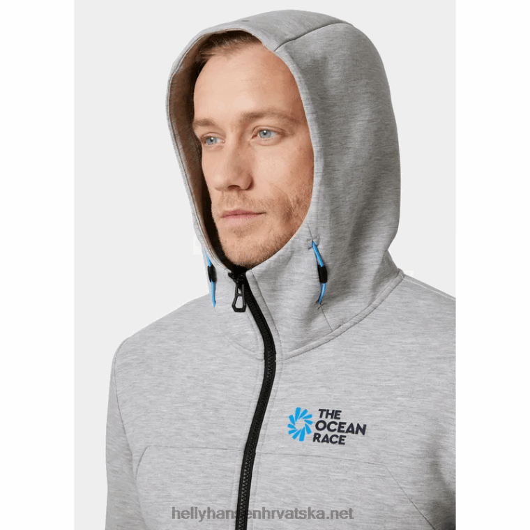 J0HV101 muška jakna s kapuljačom the ocean race muškarci Helly-Hansen sivi melang