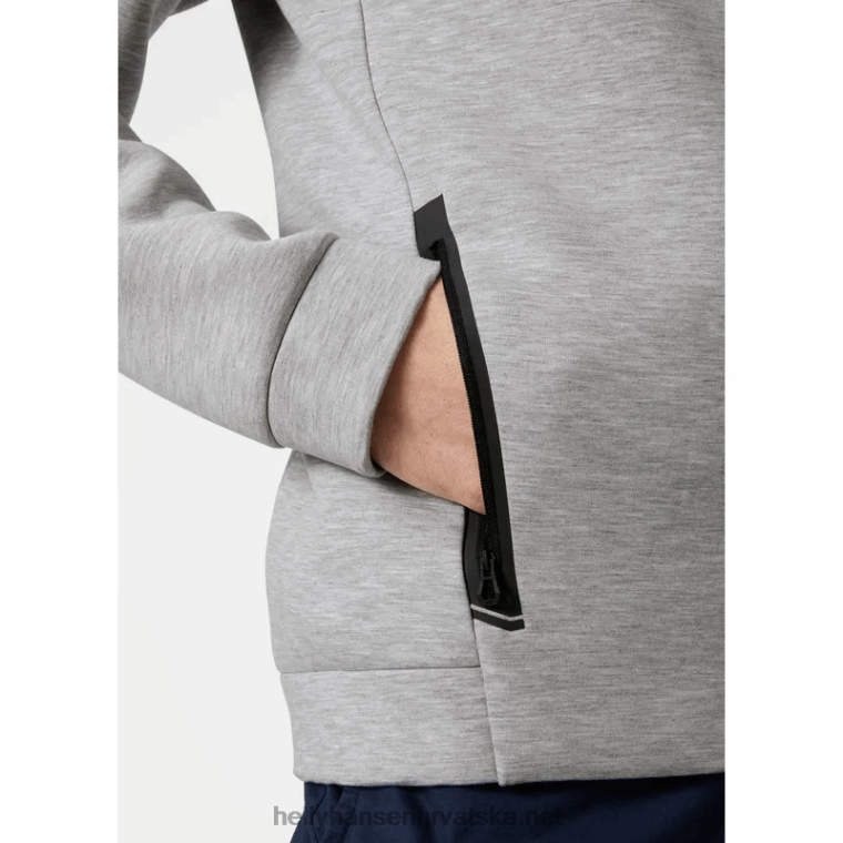 J0HV101 muška jakna s kapuljačom the ocean race muškarci Helly-Hansen sivi melang