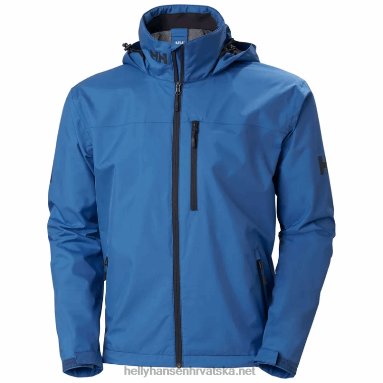 J0HV10 muška jedriličarska jakna s kapuljačom za posadu muškarci Helly-Hansen azurit