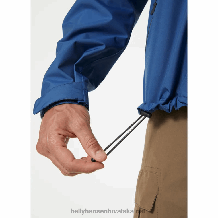 J0HV10 muška jedriličarska jakna s kapuljačom za posadu muškarci Helly-Hansen azurit