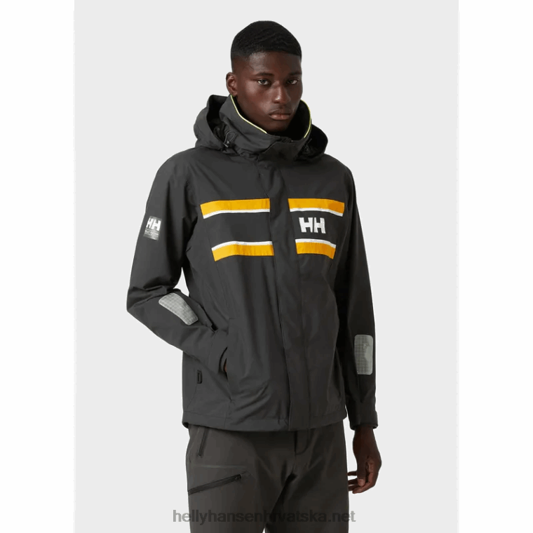 J0HV110 muška Salholm jakna za jedrenje muškarci Helly-Hansen ebanovina