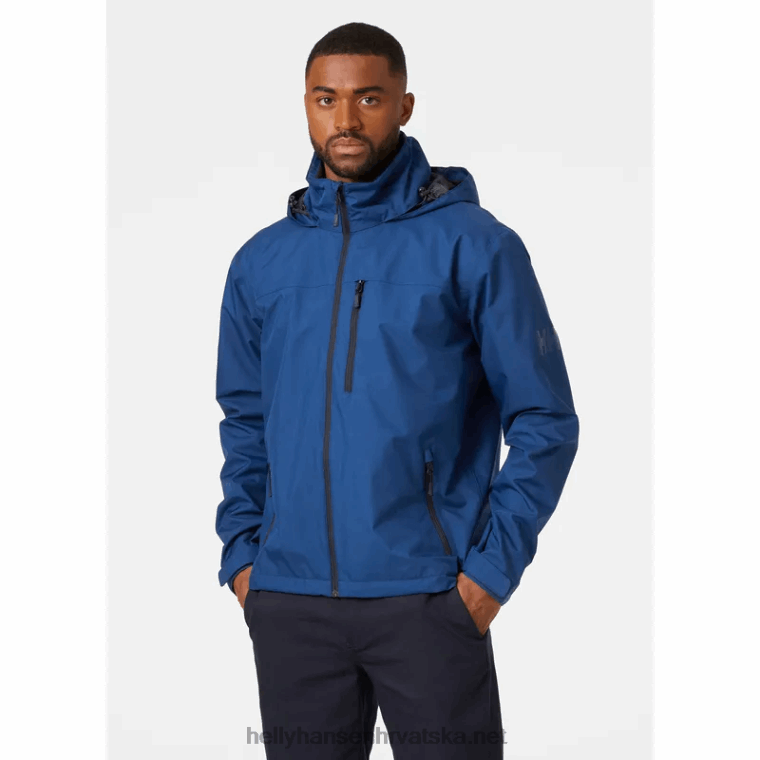 J0HV11 muška jedriličarska jakna s kapuljačom za posadu muškarci Helly-Hansen duboki fjord