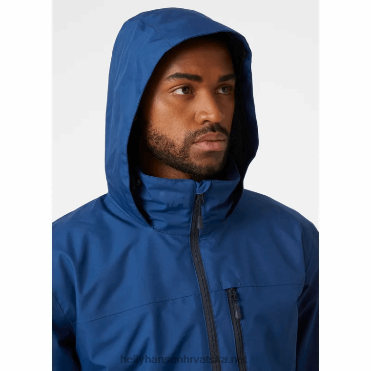 J0HV11 muška jedriličarska jakna s kapuljačom za posadu muškarci Helly-Hansen duboki fjord