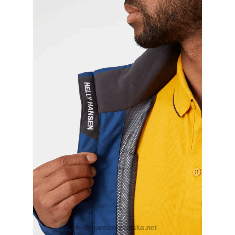 J0HV11 muška jedriličarska jakna s kapuljačom za posadu muškarci Helly-Hansen duboki fjord