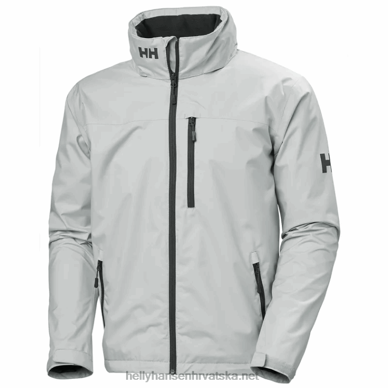 J0HV12 muška jedriličarska jakna s kapuljačom za posadu muškarci Helly-Hansen siva magla