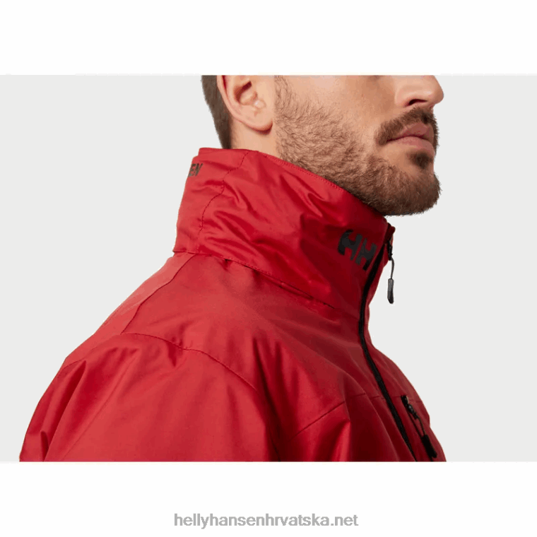 J0HV21 muška srednjeslojna jakna s kapuljačom muškarci Helly-Hansen Crvena