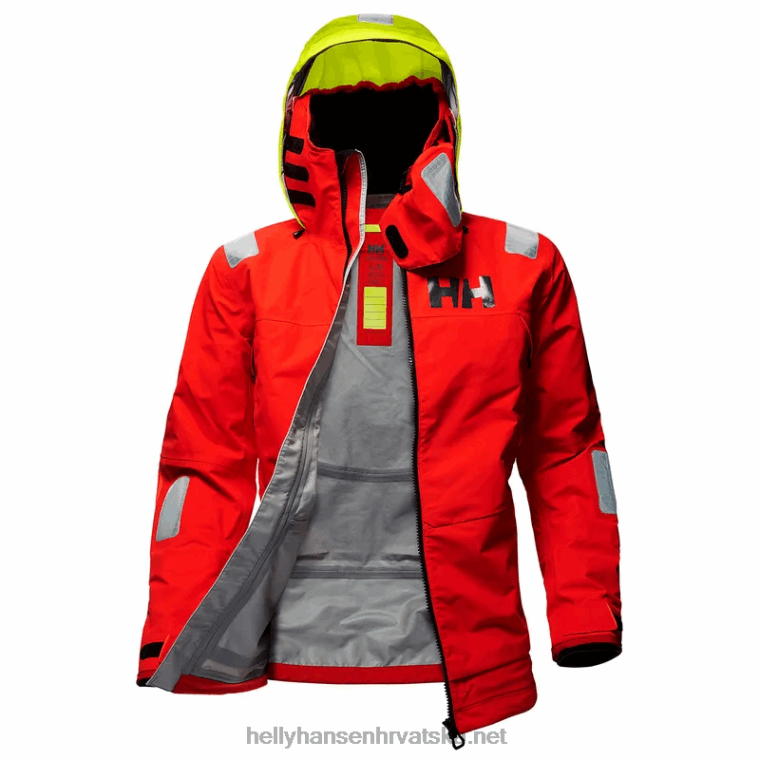 J0HV34 muška aegir jakna za jedrenje muškarci Helly-Hansen upozorenje crveno