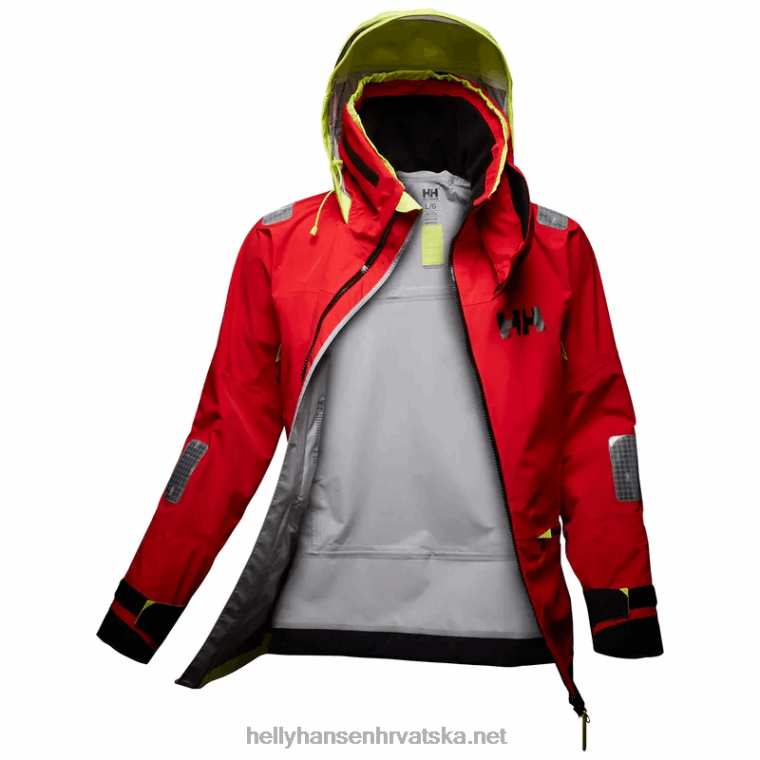 J0HV47 muška jakna za jedrenje aegir race 2.0 muškarci Helly-Hansen upozorenje crveno