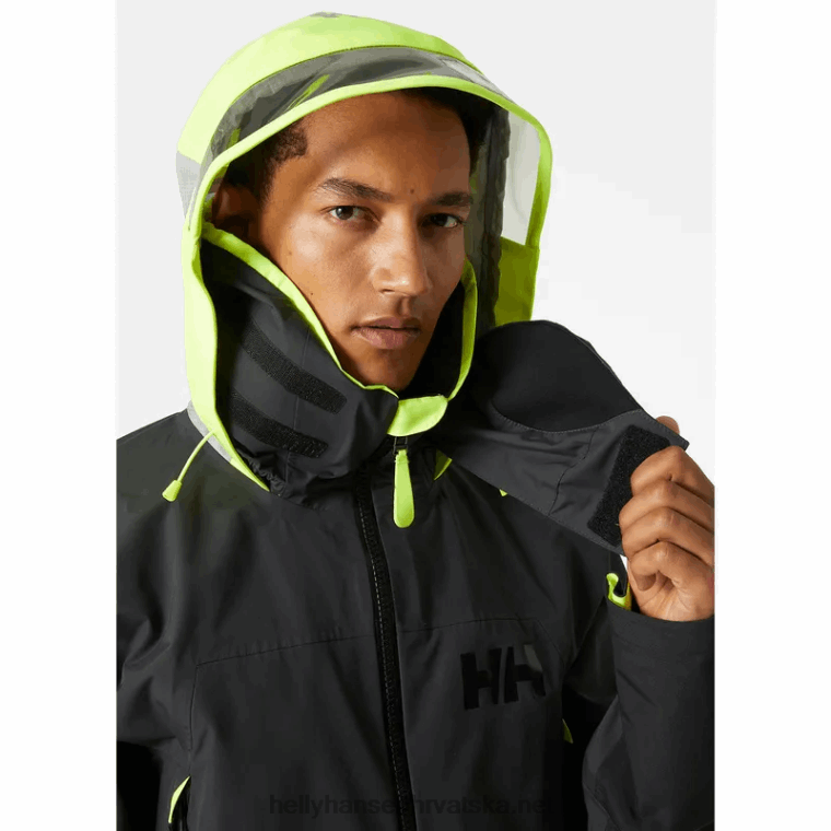 J0HV48 muška jakna za jedrenje aegir race 2.0 muškarci Helly-Hansen ebanovina