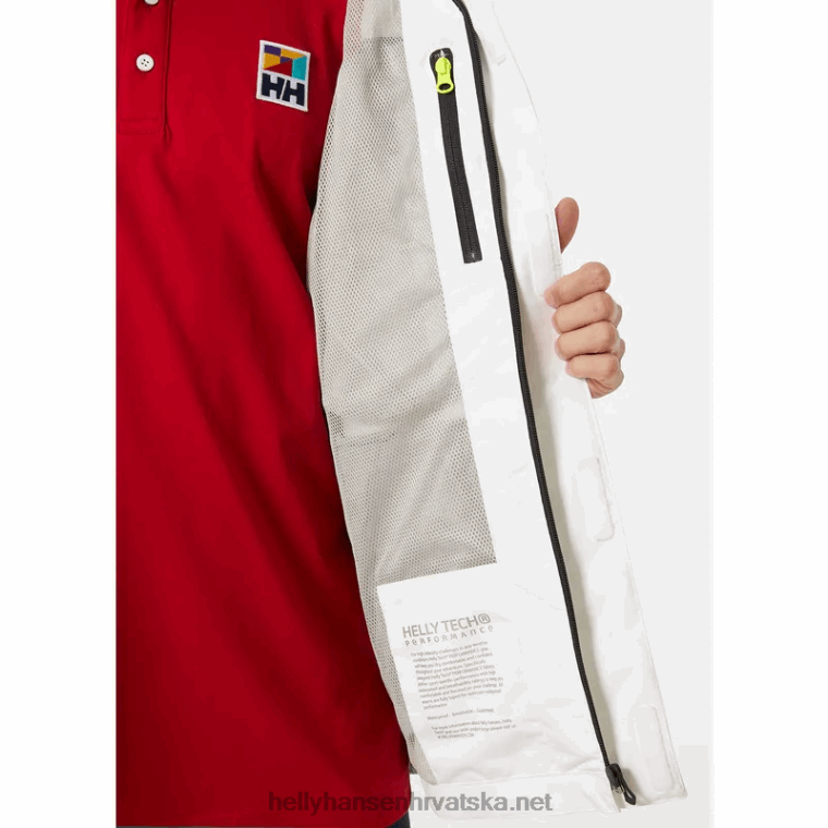 J0HV57 muška jakna za obalno jedrenje Newport muškarci Helly-Hansen bijela