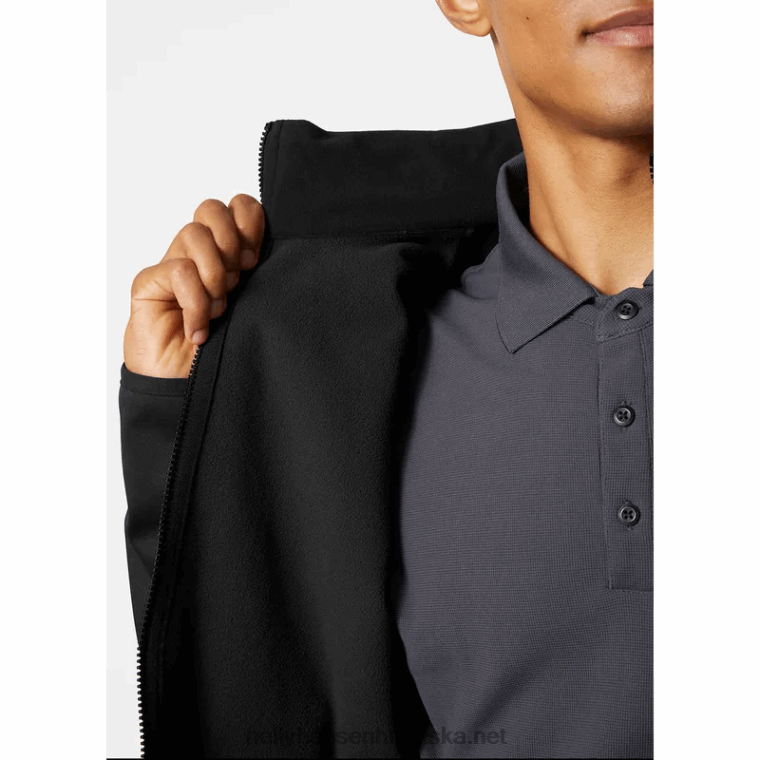 J0HV59 muška hp jakna od flisa otporna na vjetar muškarci Helly-Hansen ebanovina