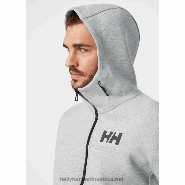 J0HV93 muška hp ocean jakna s patentnim zatvaračem muškarci Helly-Hansen sivi melang