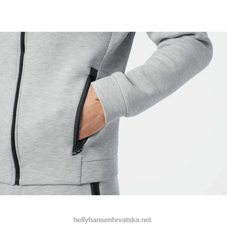 J0HV93 muška hp ocean jakna s patentnim zatvaračem muškarci Helly-Hansen sivi melang