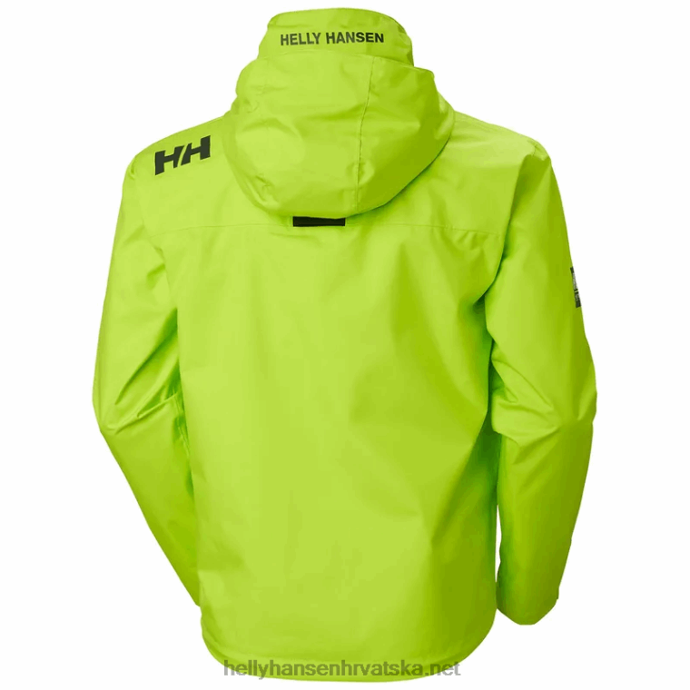 J0HV9 muška jedriličarska jakna s kapuljačom za posadu muškarci Helly-Hansen azidno vapno