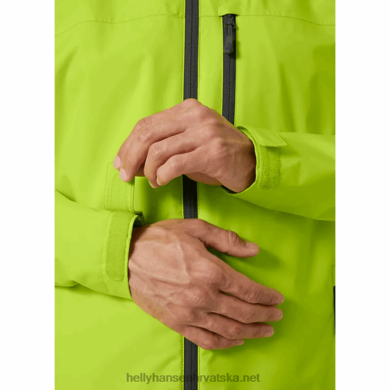 J0HV9 muška jedriličarska jakna s kapuljačom za posadu muškarci Helly-Hansen azidno vapno