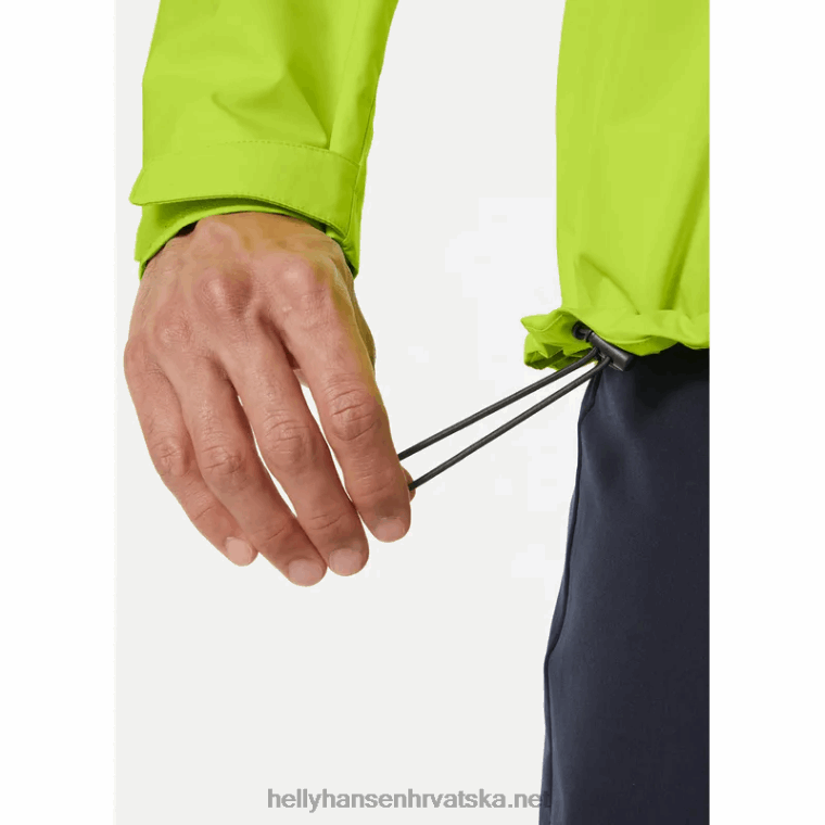 J0HV9 muška jedriličarska jakna s kapuljačom za posadu muškarci Helly-Hansen azidno vapno