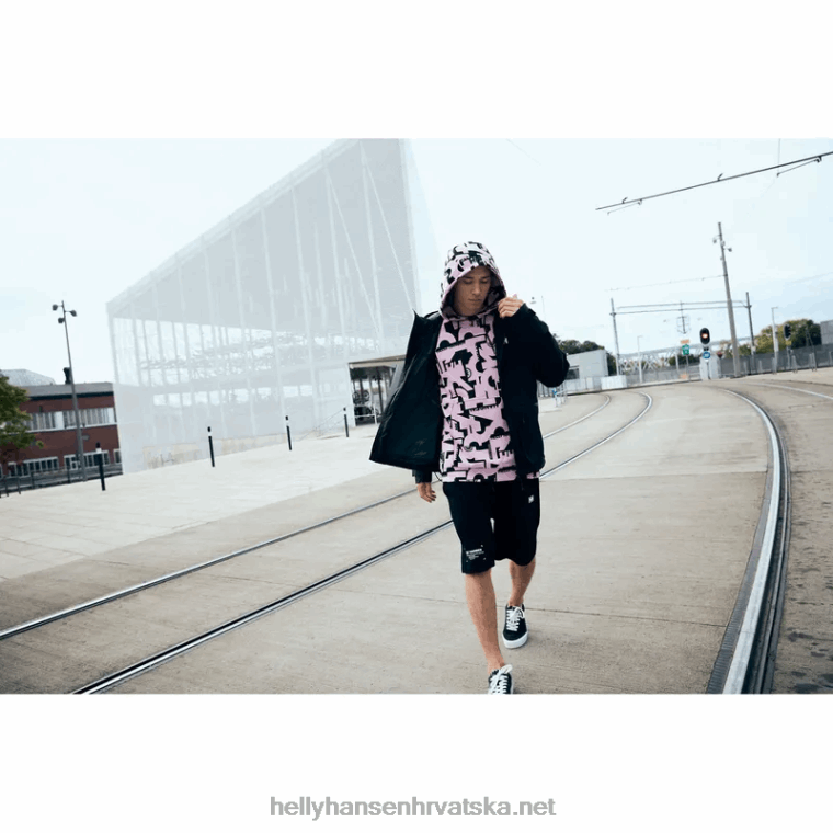 J0HV232 muška kišna jakna s kapuljačom muškarci Helly-Hansen crno