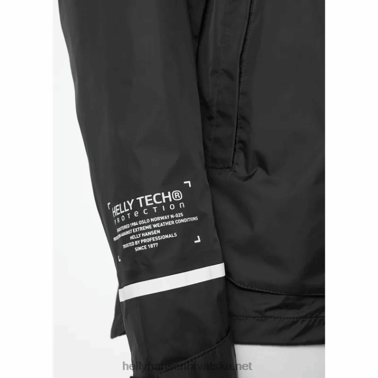 J0HV237 muška biciklistička kišna jakna s kapuljačom muškarci Helly-Hansen crno