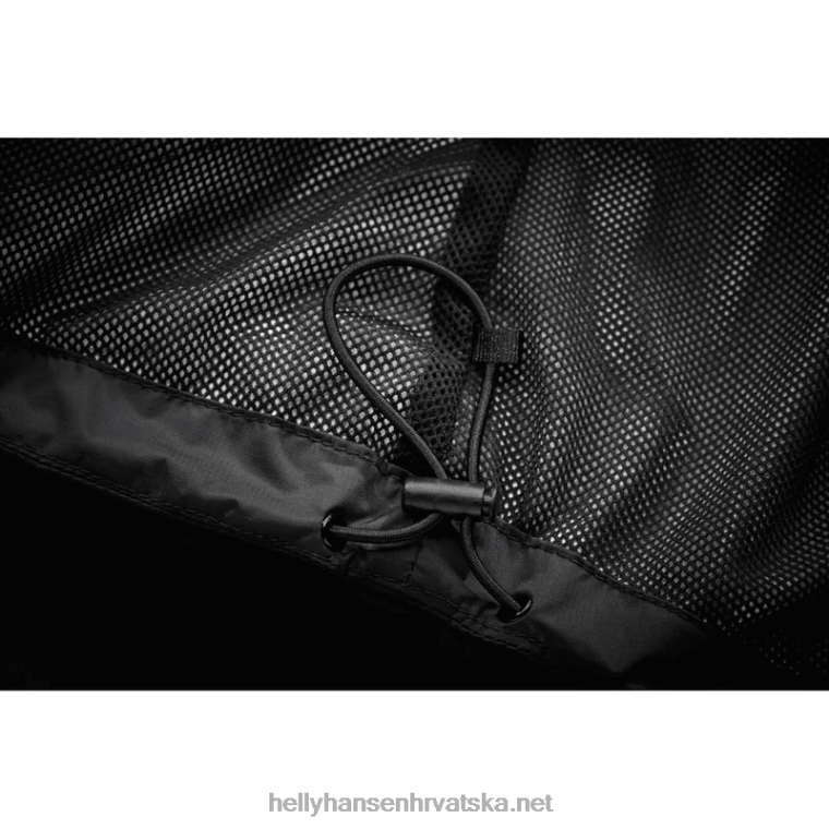 J0HV237 muška biciklistička kišna jakna s kapuljačom muškarci Helly-Hansen crno