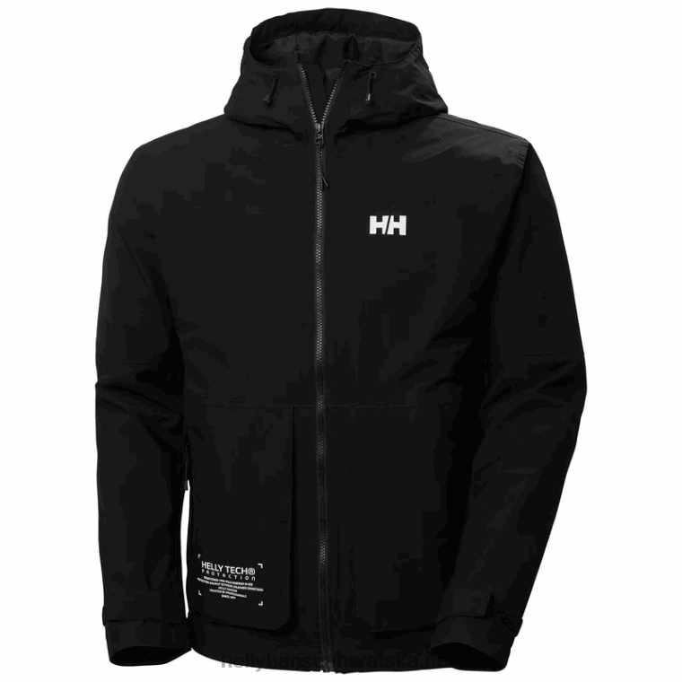 J0HV243 muška kišna jakna muškarci Helly-Hansen crno