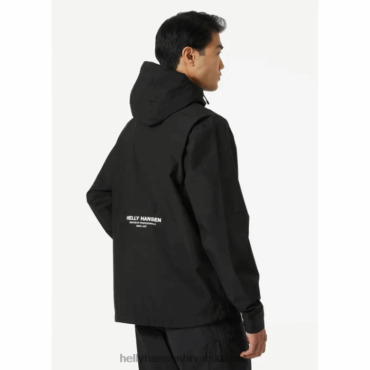 J0HV243 muška kišna jakna muškarci Helly-Hansen crno