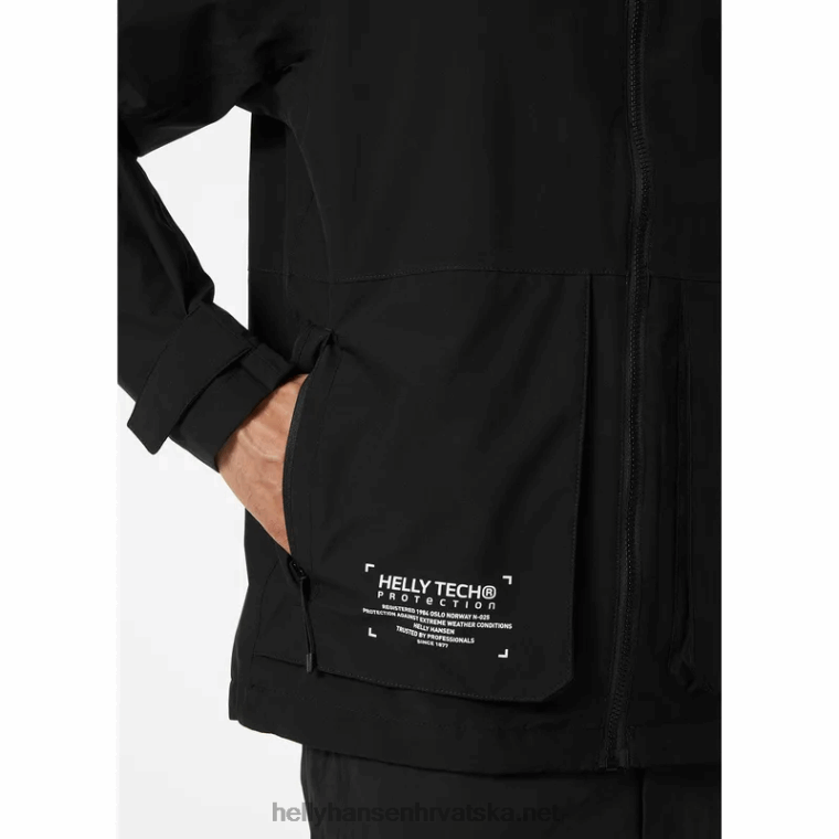 J0HV243 muška kišna jakna muškarci Helly-Hansen crno