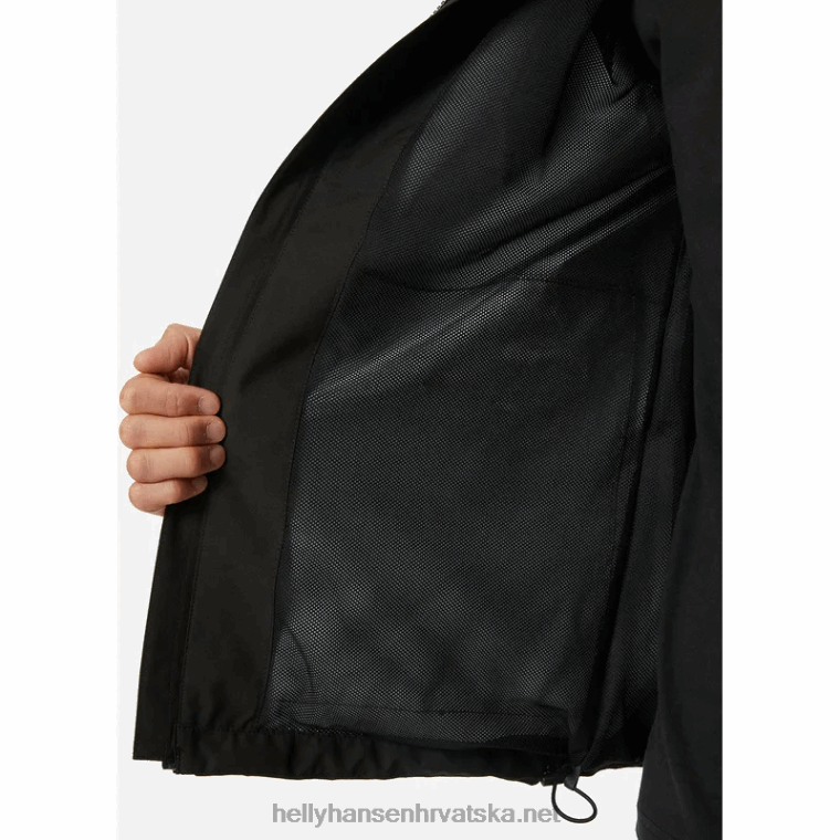 J0HV243 muška kišna jakna muškarci Helly-Hansen crno
