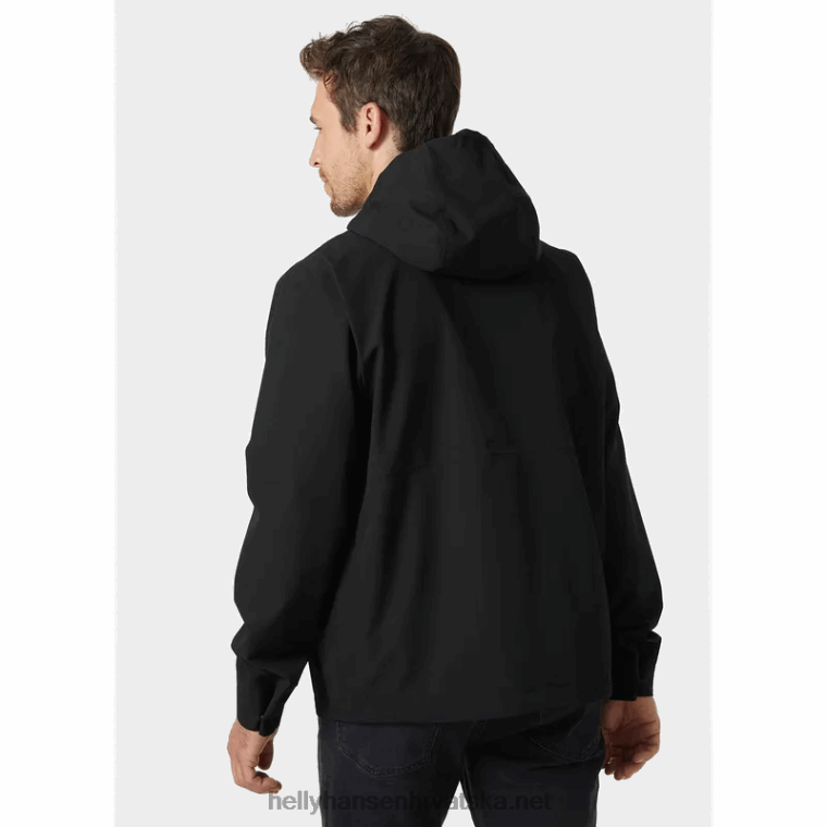 J0HV249 muška urbana kišna jakna muškarci Helly-Hansen crno