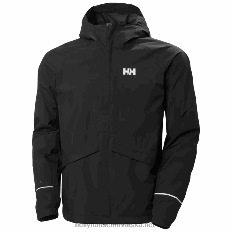 J0HV253 muška brza kišna jakna muškarci Helly-Hansen crno