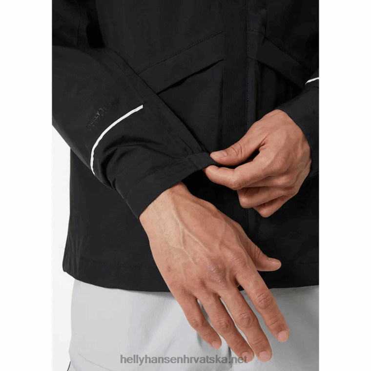 J0HV253 muška brza kišna jakna muškarci Helly-Hansen crno