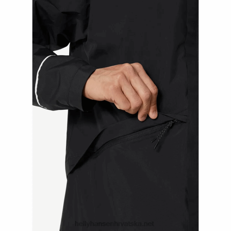 J0HV253 muška brza kišna jakna muškarci Helly-Hansen crno